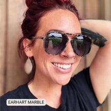 Load image into Gallery viewer, Earhart - Women’s Aviator Sunglasses–Polarized Everyday Chic: Marble