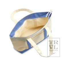Load image into Gallery viewer, Medium Tote - Coated Canvas Gingham Pink Trim