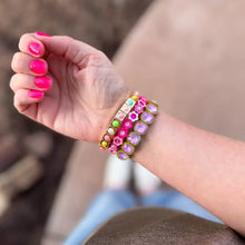 Load image into Gallery viewer, Enamel Stretch Bracelet - Flowers - Daisy - Assorted Styles: Pink + Blue
