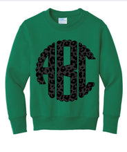 Load image into Gallery viewer, Leopard Monogram Crewneck
