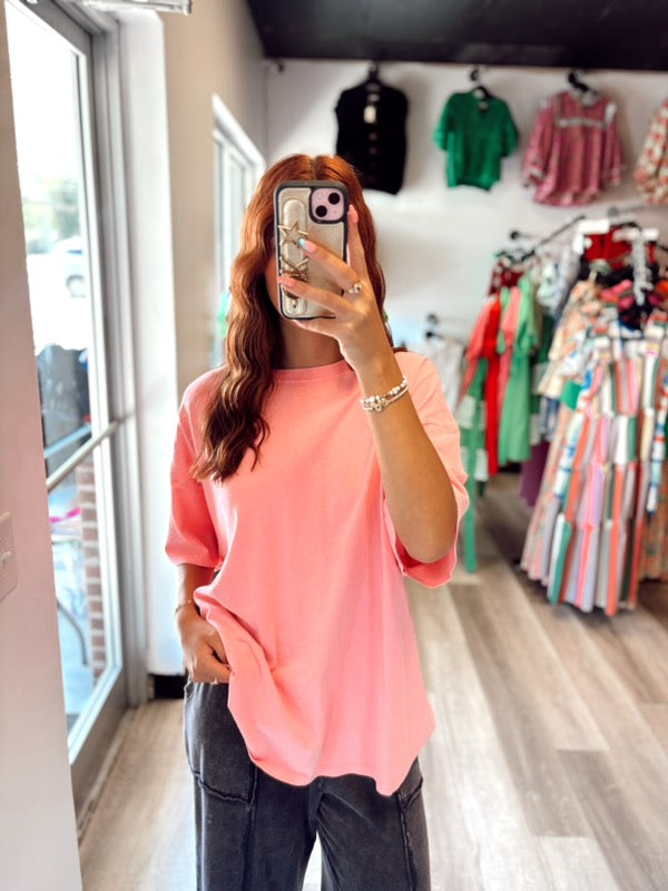 Pink Oversized Tee