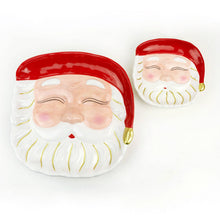 Load image into Gallery viewer, Red Santa Dessert Plate
