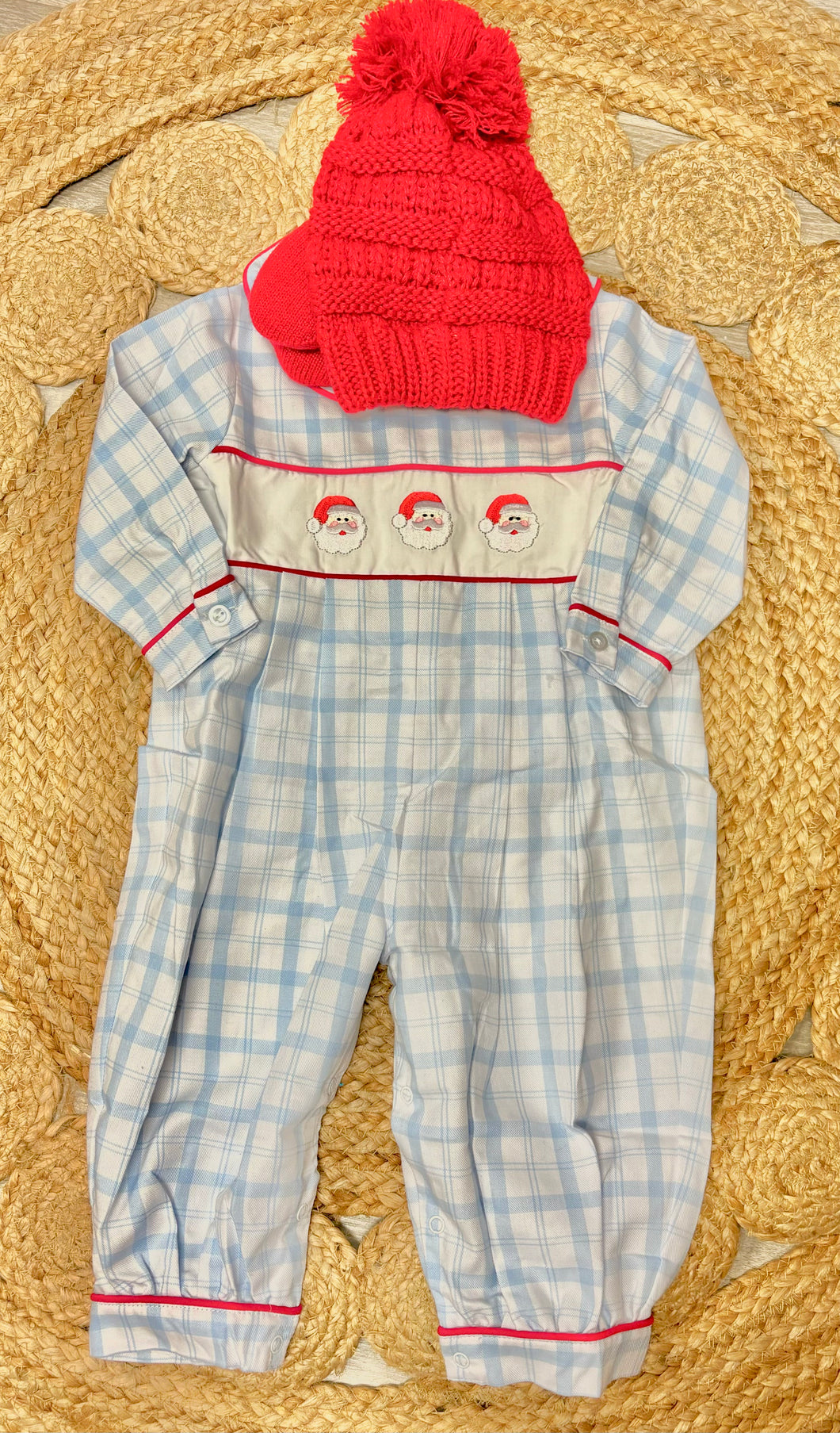 Santa appliqué boys romper