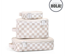 Load image into Gallery viewer, Taupe Checkerboard Pack Like A Boss™ Packing Cubes
