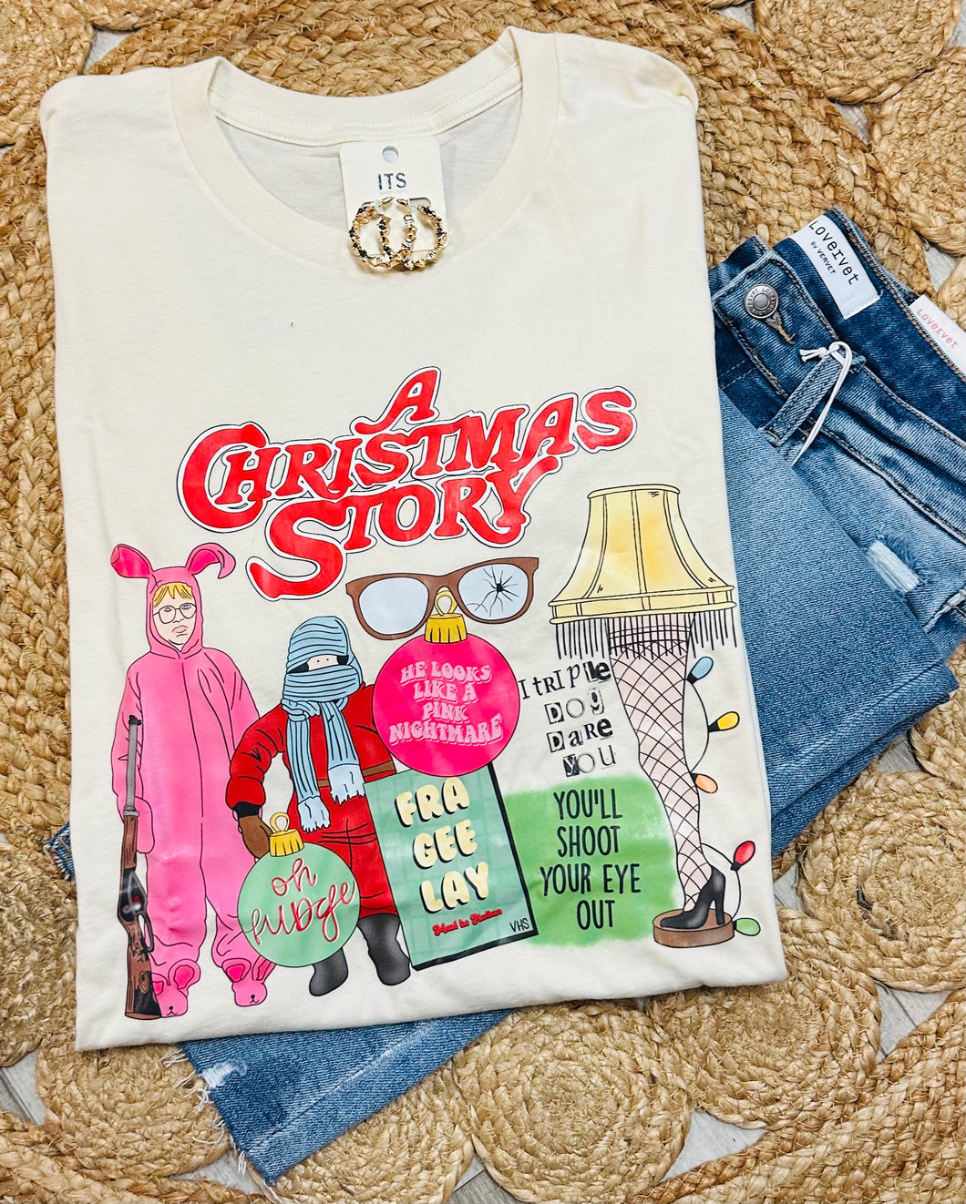 A Christmas story natural tee