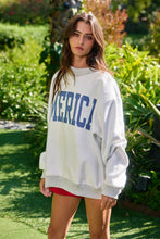 Load image into Gallery viewer, Grey Reversible USA/America Graphic Sweatshirt
