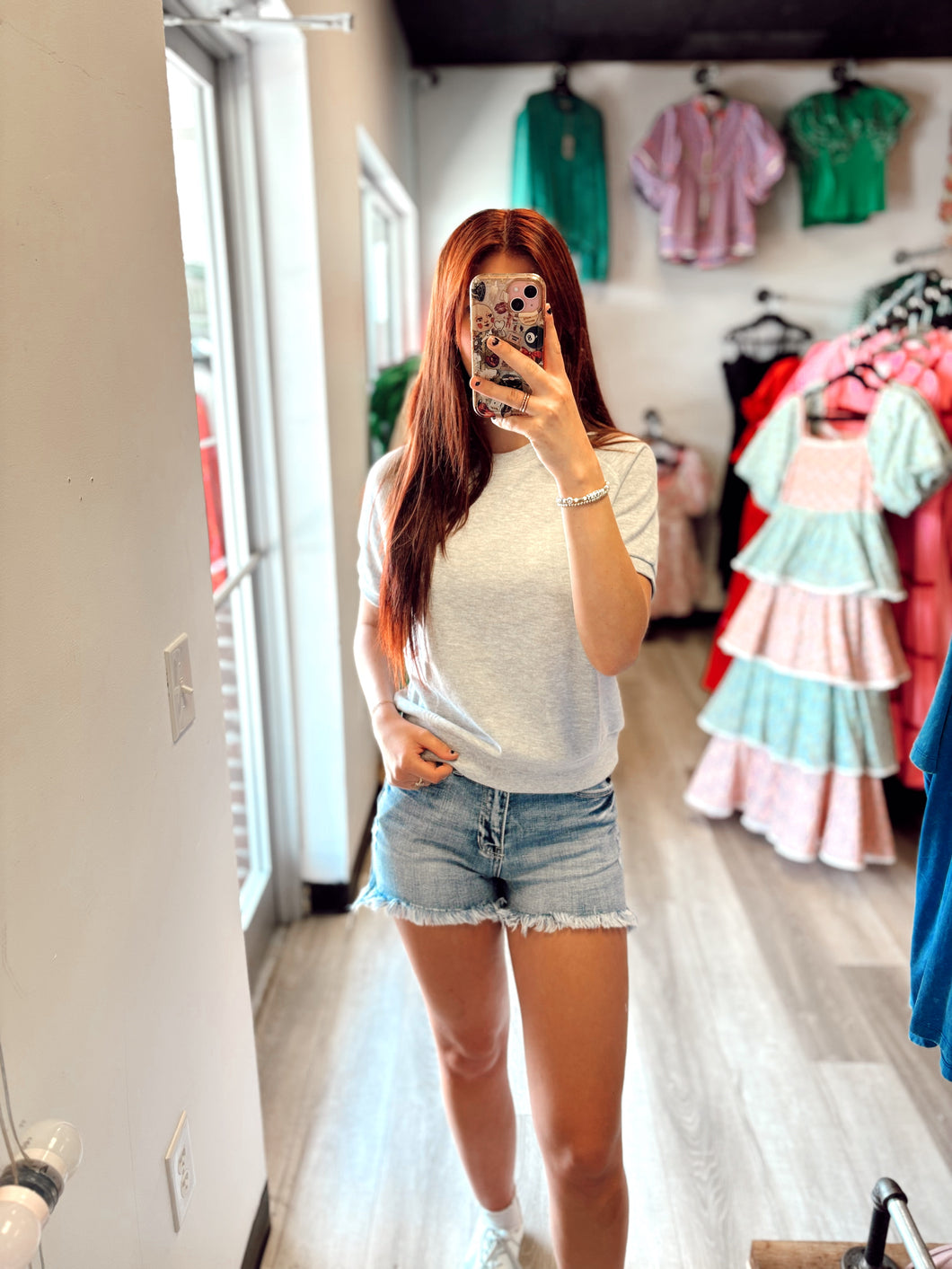 Basic Grey Cropped Top
