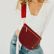 Load image into Gallery viewer, Westlyn Woven Bum Bag - TOP SELLER: Woven Checkered Black

