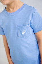 Load image into Gallery viewer, Barbados Blue With Worth Avenue White Stork Carter Crewneck
