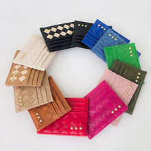 Load image into Gallery viewer, Mariah Woven Small Card Holder Wallet: Royal Blue
