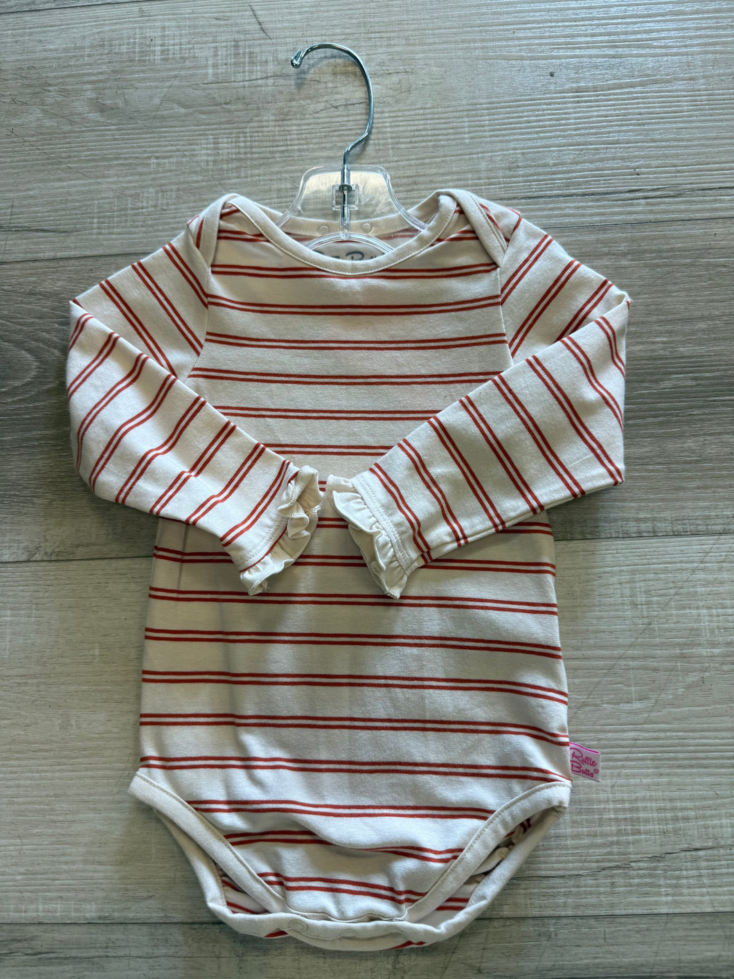 Stripe ruffle onesie