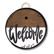 Load image into Gallery viewer, Classic Stain &quot;Welcome&quot; Hanger + Mini
