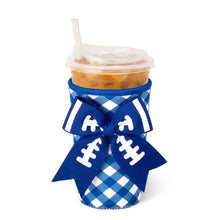 Load image into Gallery viewer, Gameday Gingham Royal Iced Cup Coolie (Medium)
