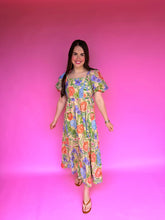 Load image into Gallery viewer, Maxi Puffy Sleeve Beige  Floral Dress
