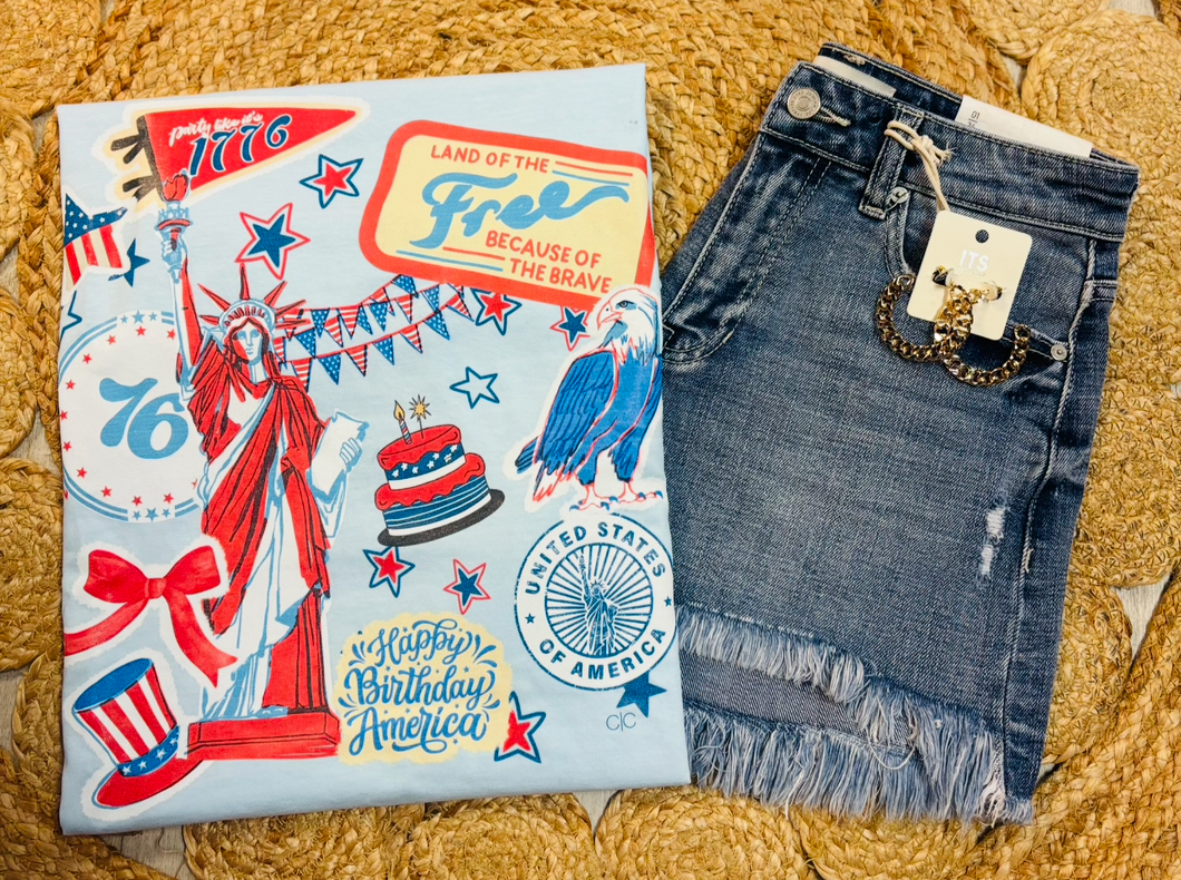 Happy birthday America tee