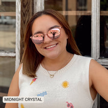 Load image into Gallery viewer, Midnight - Women's Polarized Medium Horn Sunglasses: Ash
