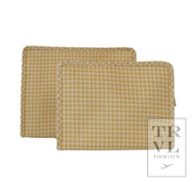 Load image into Gallery viewer, Roadie Medium - Rodeo Check Hay Zip Pouch: Rodeo Check Hay
