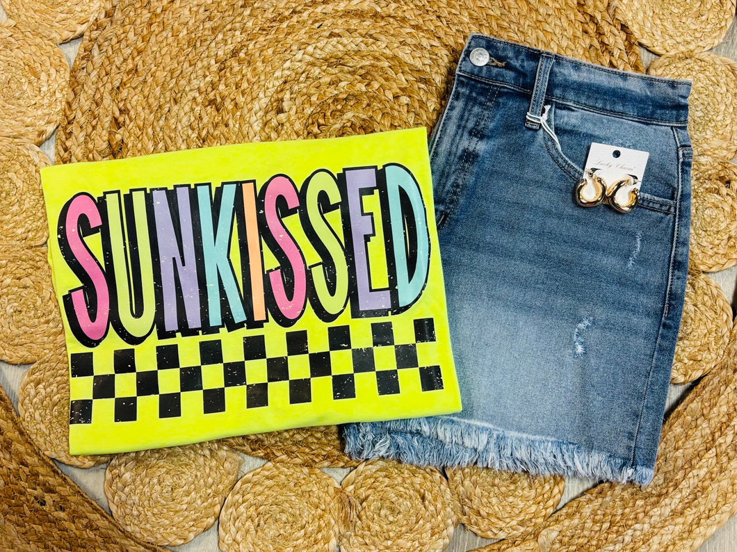 Sun-kissed Checkered Tee