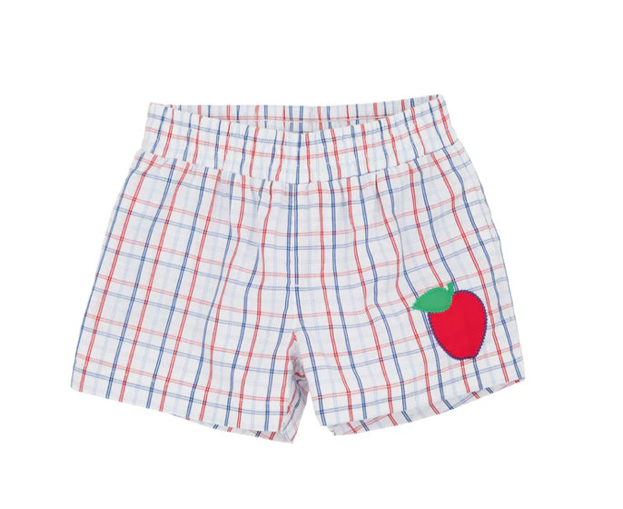 Sheffield Shorts
Whitehall Windowpane With Richmond Red Apple Applique