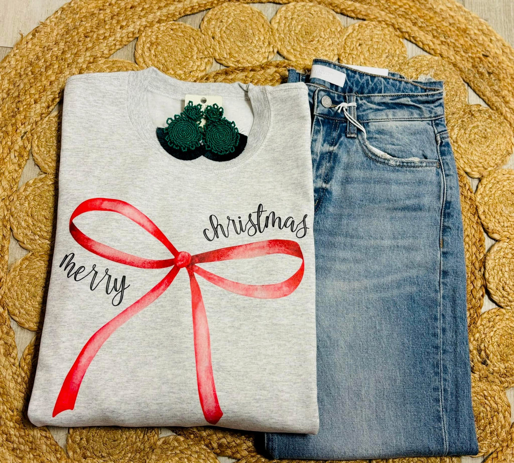 Merry Christmas ash crewneck