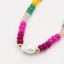 Load image into Gallery viewer, Colorful Gemstone with Pearl
