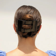 Load image into Gallery viewer, Flat Rectangle Hair Clip | Large | Jet Black
