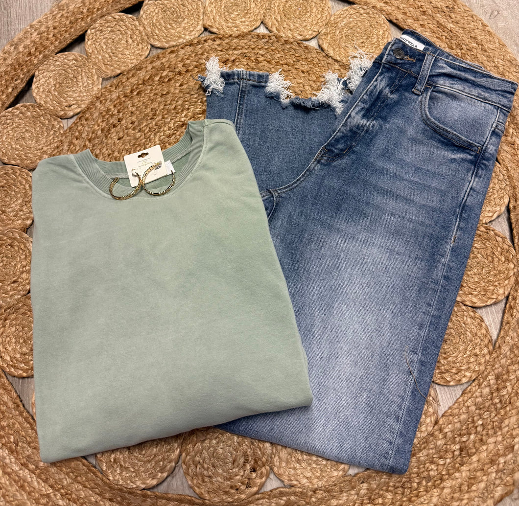 Light green crew