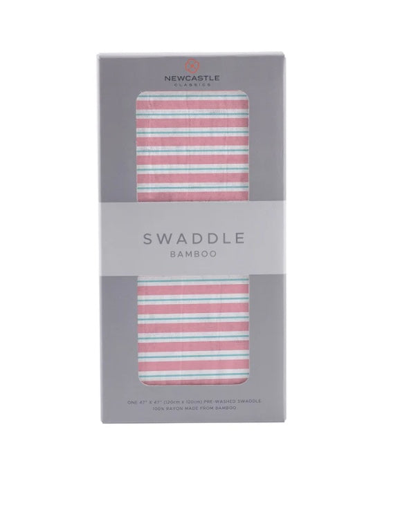 Candy Stripe Bamboo Muslin Swaddle