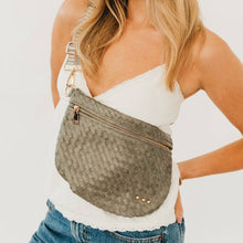 Load image into Gallery viewer, Westlyn Woven Bum Bag - TOP SELLER: Woven Checkered Burgundy
