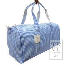 Load image into Gallery viewer, Weekender - Gingham Sky Duffel Bag
