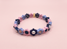 Load image into Gallery viewer, Enamel Stretch Bracelet - Flowers - Daisy - Assorted Styles: Pink + Blue
