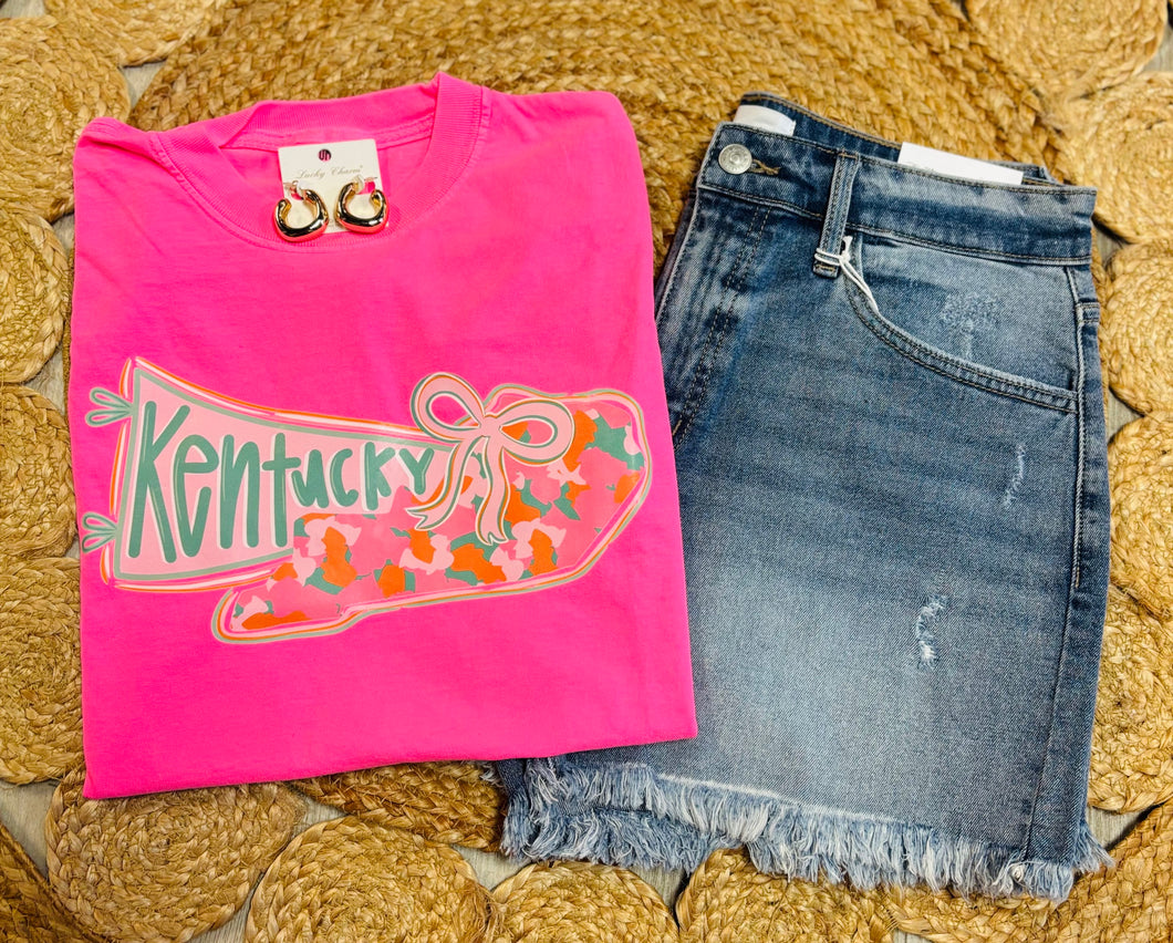 Pink Kentucky Bow Tee
