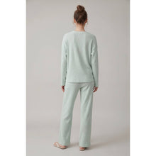Load image into Gallery viewer, TF26-0273T - Stripe brushed oversized top: SAGE/GREEN / S-M-L(3-2-1)
