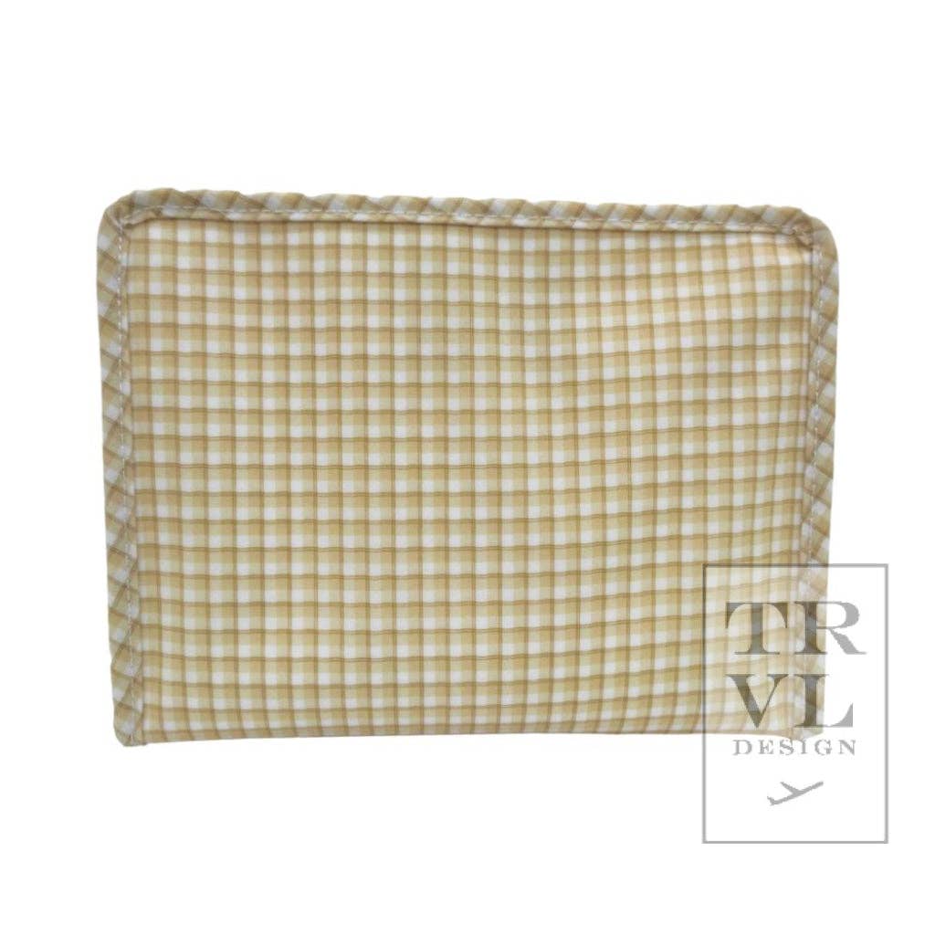 Roadie Medium - Rodeo Check Hay Zip Pouch: Rodeo Check Hay