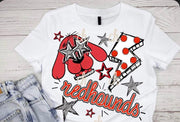 White Tee Redhounds Groovy Bolt