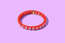 Load image into Gallery viewer, Enamel Stretch Bracelet - Small Gems - Zoe - Assorted Colors: Yellow
