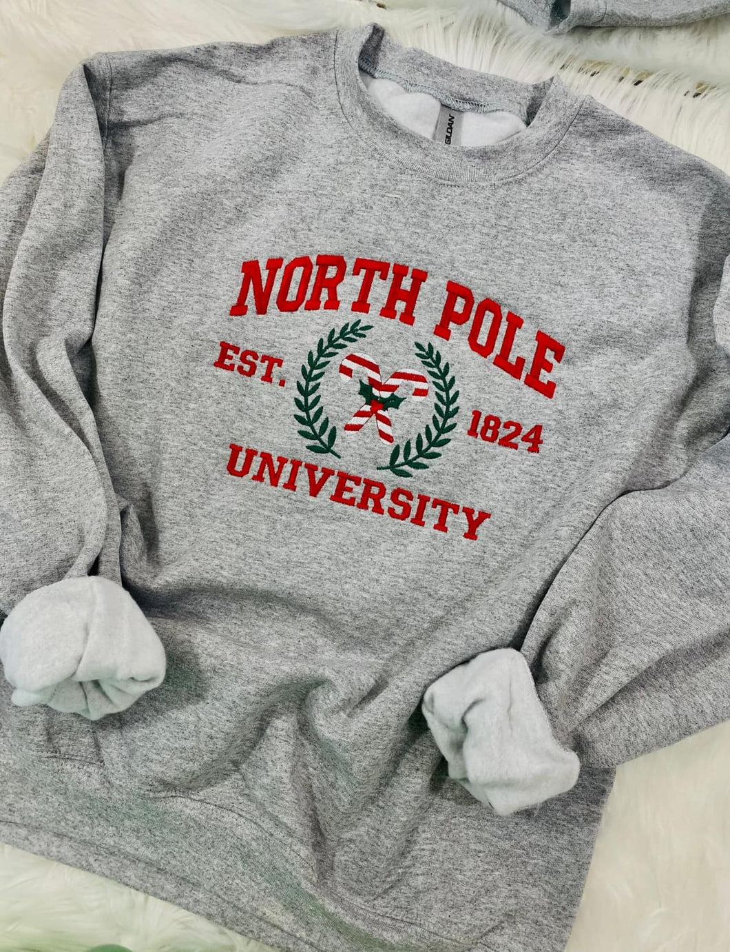 North Pole Embroidery Crewneck