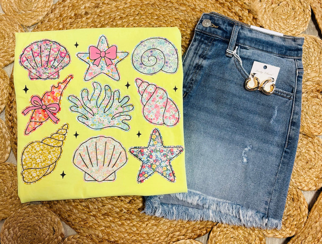 Floral Seashell Tee
