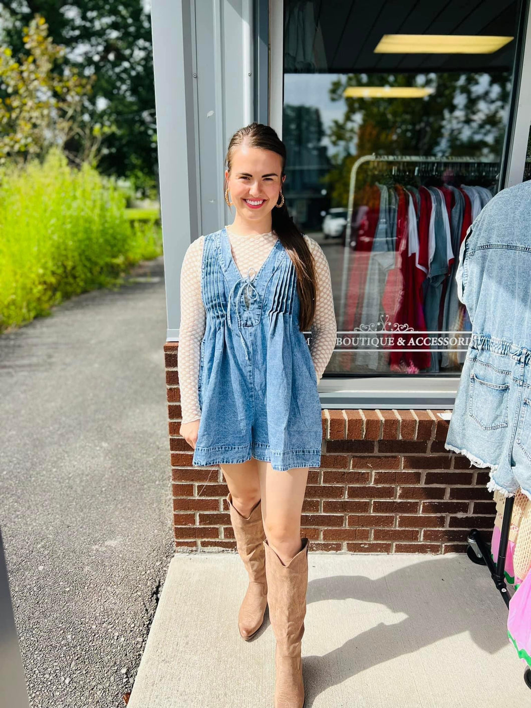 Denim Romper