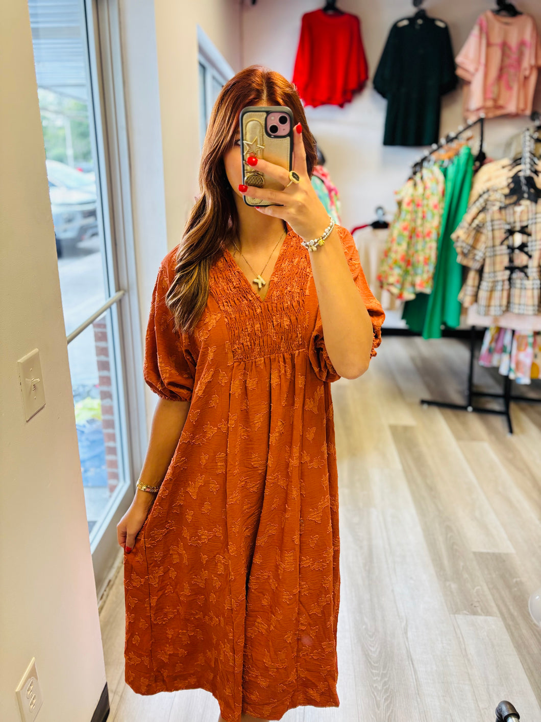 Long Orange Dress