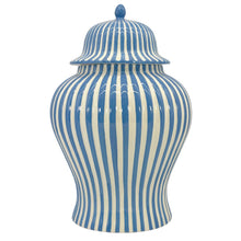 Load image into Gallery viewer, Candy Cane Striped Ceramic Vase 18": Blue
