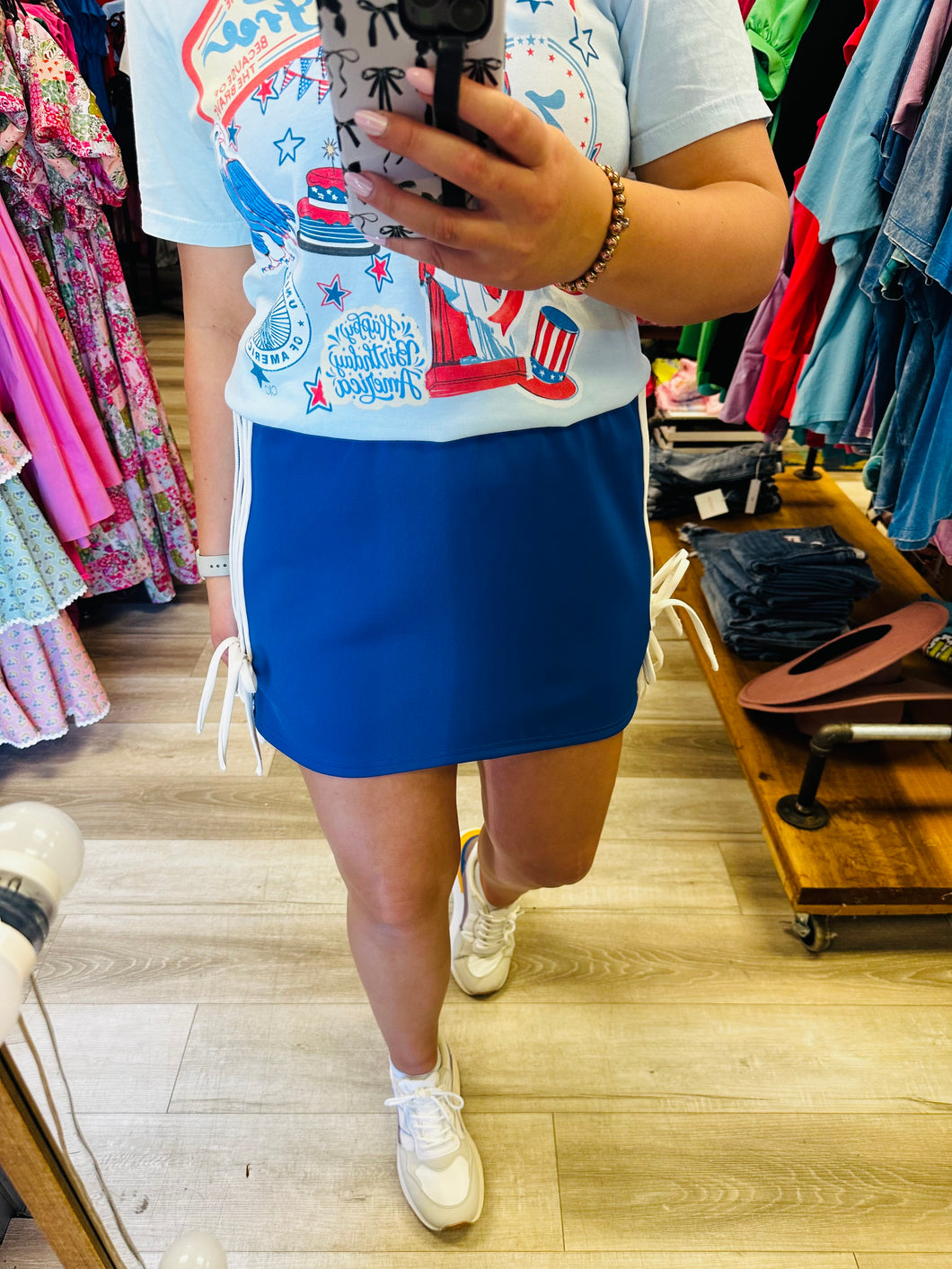 Blue Mini Skirt