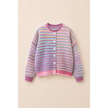 Load image into Gallery viewer, TF26-0715 - Multi color button up cardigan: MOCHA MIX / S-M-L(3-2-1)
