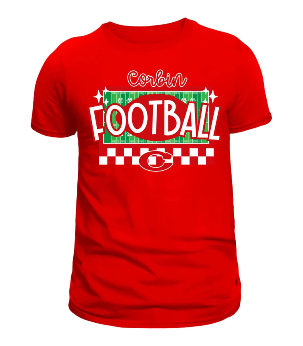 Red Short sleeve Corbin Football Design