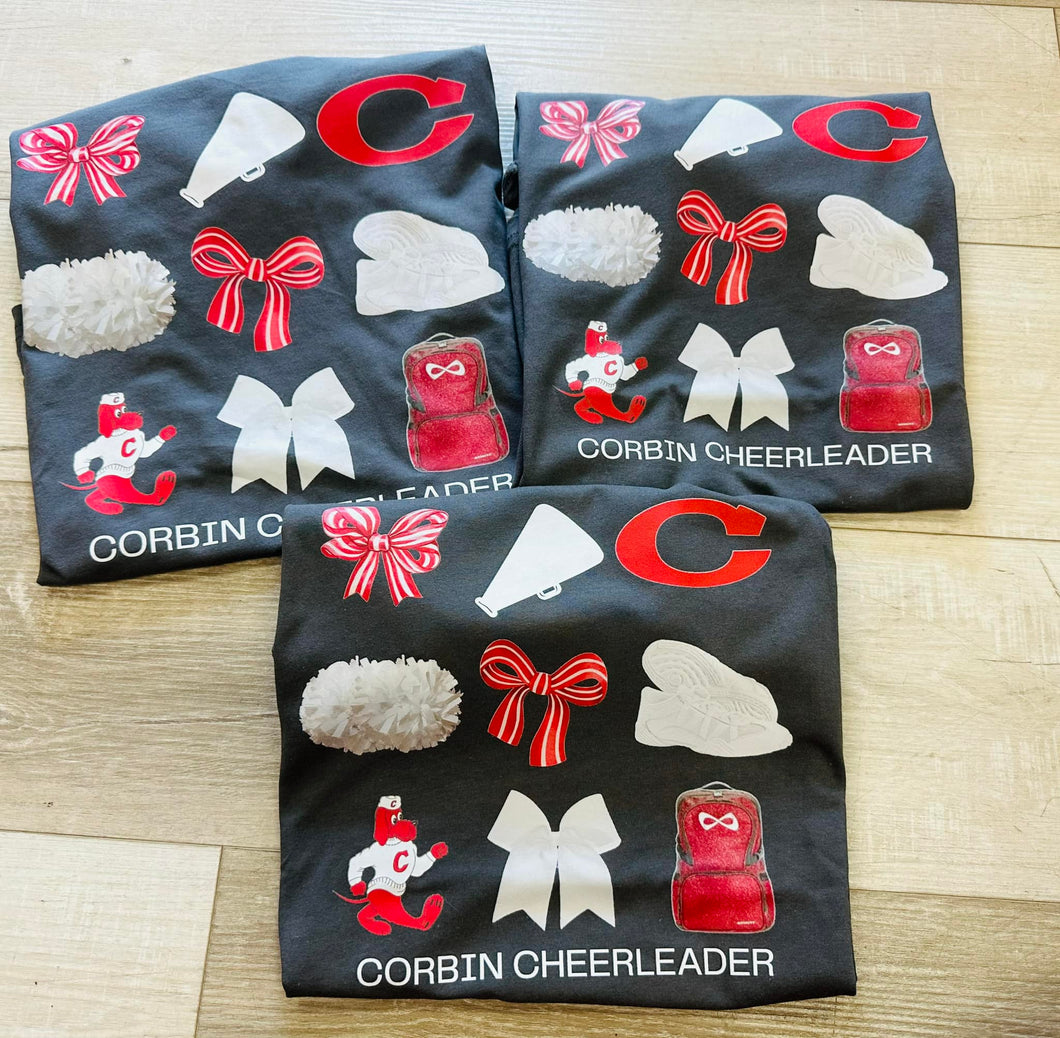 Corbin Cheerleader Charcol Soft Tee