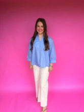 Load image into Gallery viewer, V-Neck Stripe Blouse
