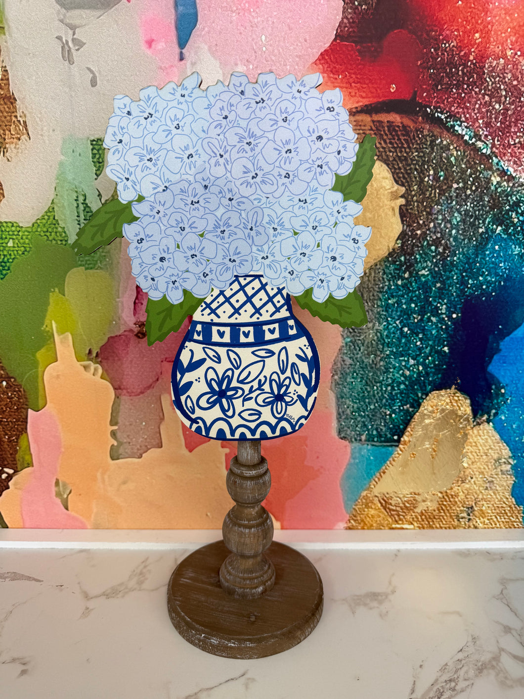 Blue Hydrangea topper