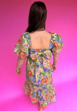 Load image into Gallery viewer, Maxi Puffy Sleeve Beige  Floral Dress
