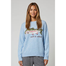 Load image into Gallery viewer, TF26-0628 - Fish sweater with "catch &amp; release" embroidery: CAMEL / S-M-L(3-2-1)
