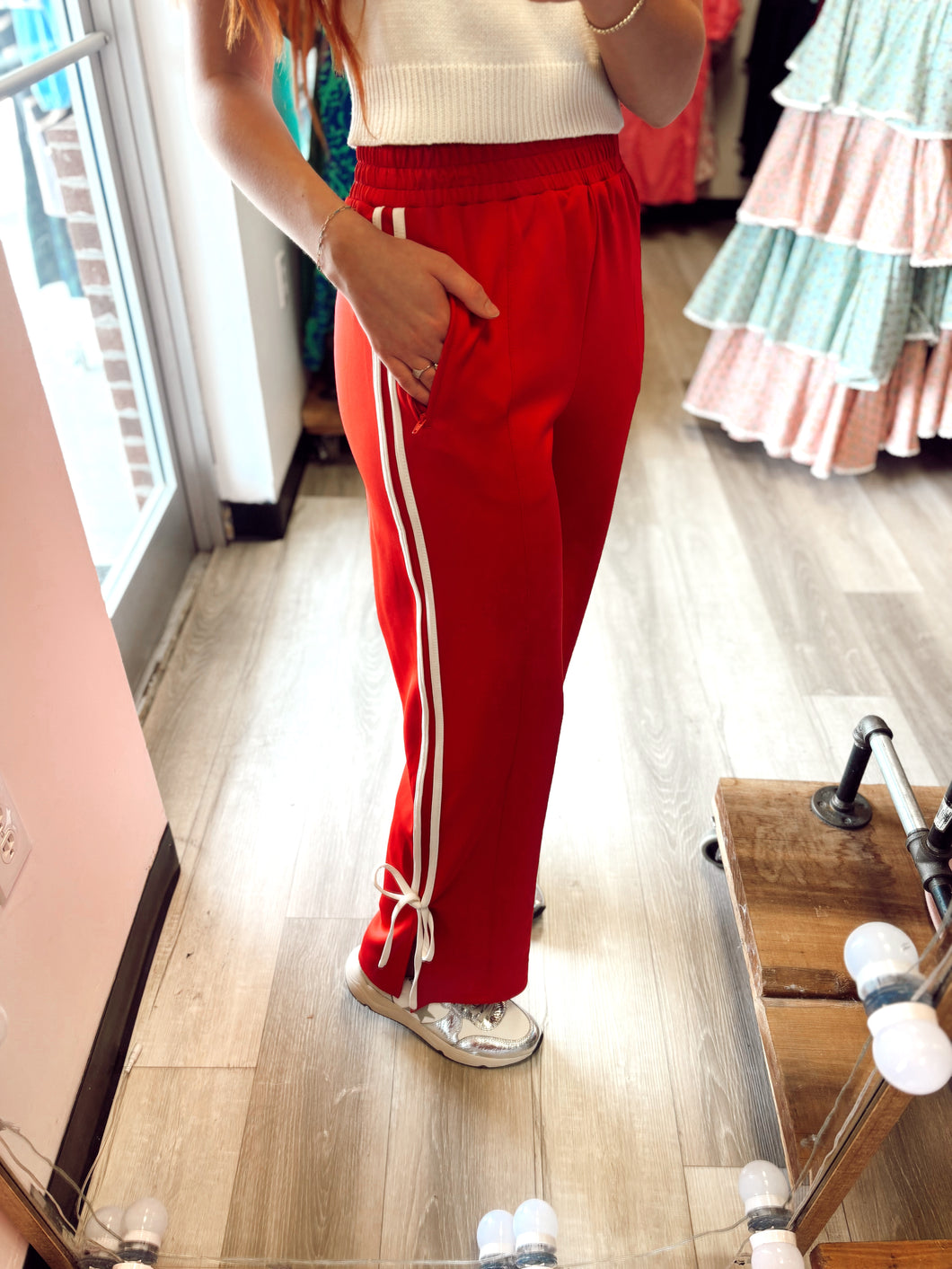 Red Track Pants
